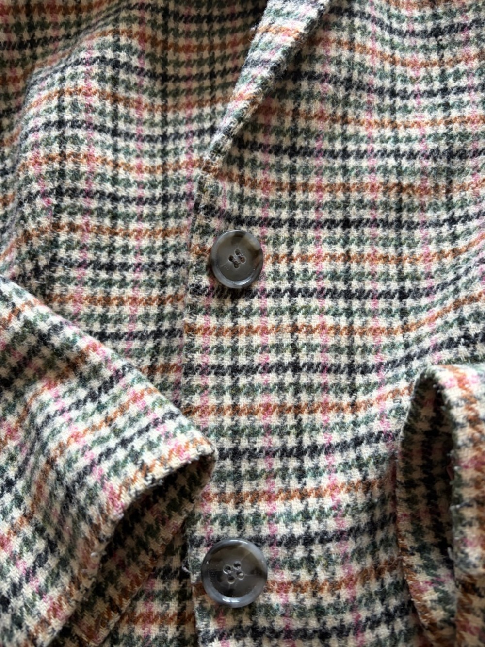 Talbots Multi-Color Plaid Wool Blend Blazer with Lilac Lining - Picture 4 of 5